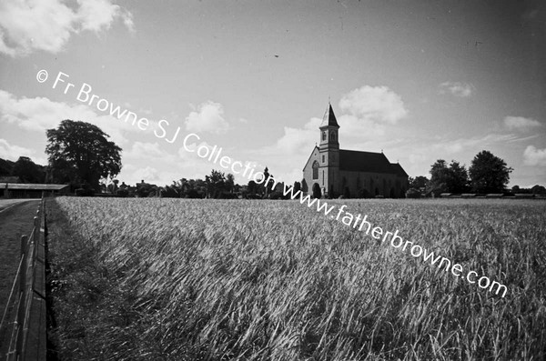 CHURCH AT HARVEST TIME FROM ROAD